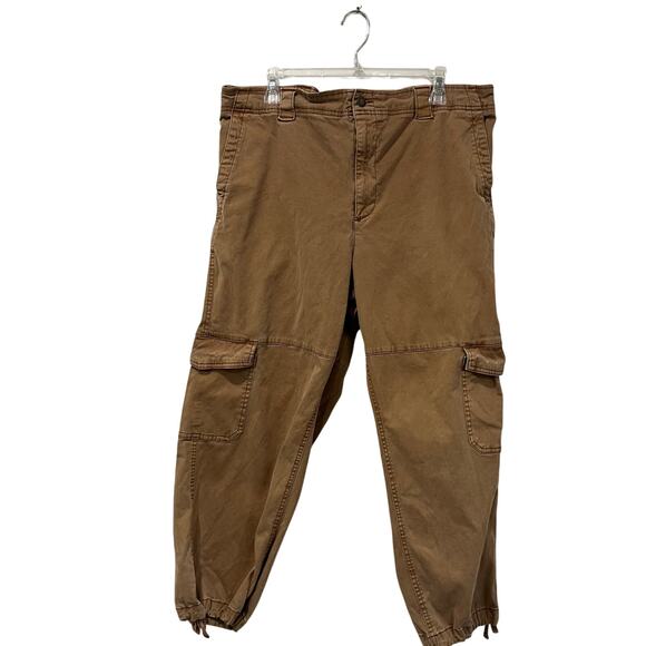 Old Navy Balloon Cargo Pants Size XL High Rise Brown Utility - Picture 1 of 9